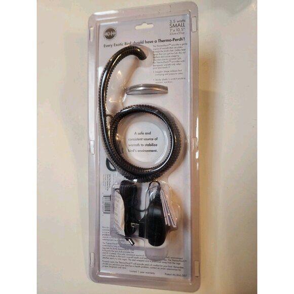 K&H Pet Products Bird Thermo-Perch Gray 10.5" x 1" x 1" - Picture 2 of 4